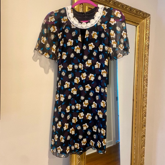 Anna Sui Silk Floral Dress - Picture 2 of 5